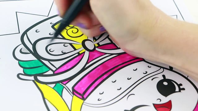 Shopkins SNEAKY WEDGE Speed Coloring Book Page with Markers-0leZpdP01Io