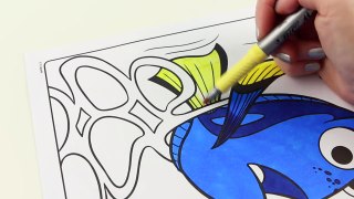 FINDING DORY Coloring Book Speed Coloring With Markers and Watercolor Paint-OZ0h5qgBlFY