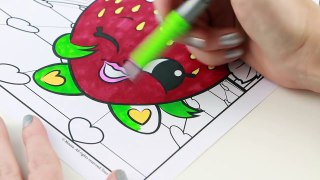 SHOPKINS Coloring Book Strawberry Kiss Speed Coloring With Markers-vZlFiR2N4oY