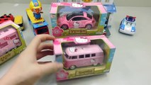 Hello Kitty car toys camping bus and Ambulance Pororo Robocar Poli toys