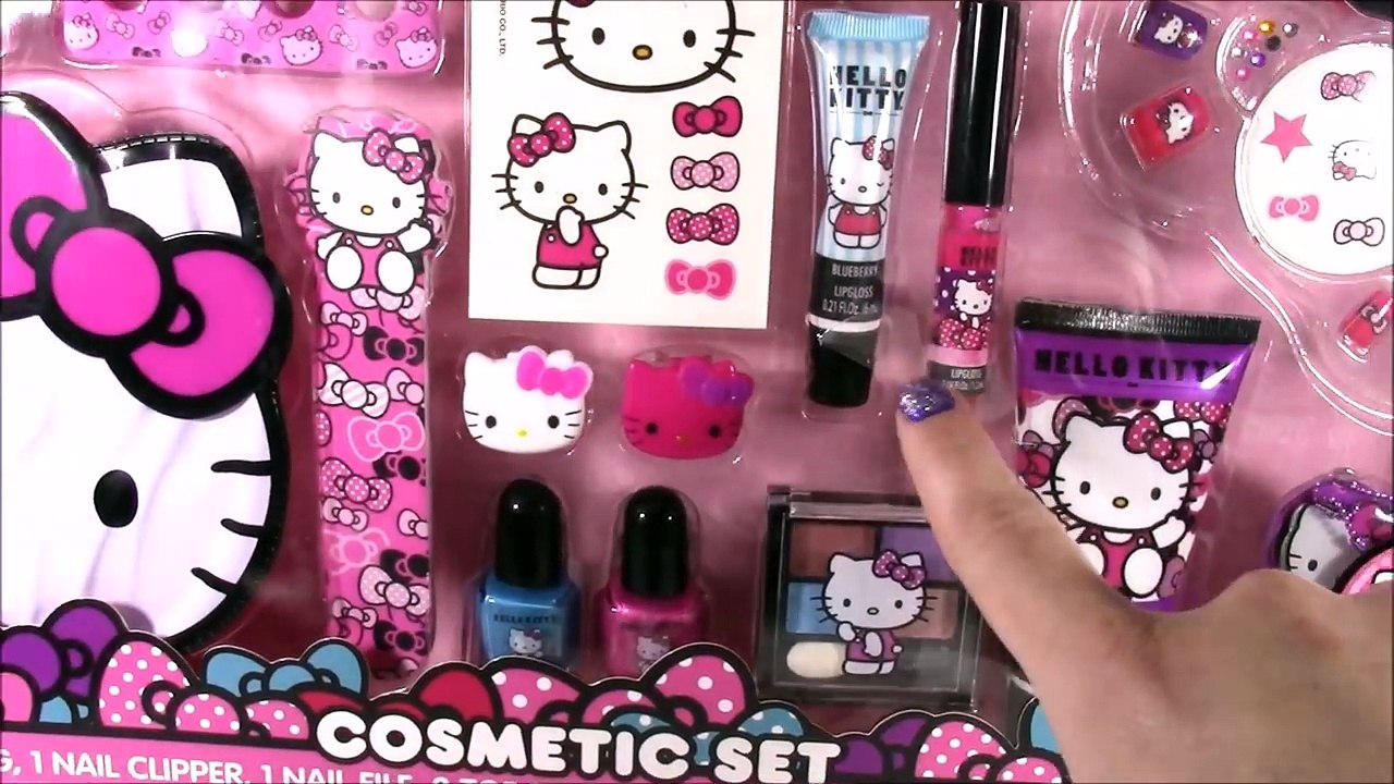 Hello Kitty Beauty Bag! Cosmetics! Nail Polish Lip Gloss Lip Balm! Minnie Lip Smacker! SHO