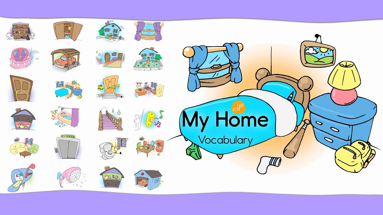 My Home Vocabulary - Home and House Vocabulary Chant for Kids by ELF Learning-HLRyD7G-Qwk