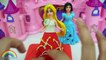 Play Doh Sparkle Disney Princess Dresses Ariel Elsa Belle Mad Bags _ RainbowLearning