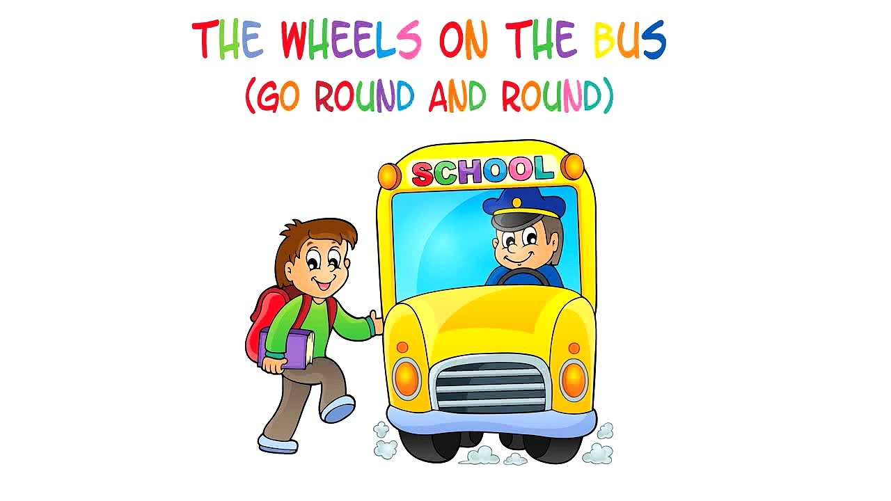 The Wheels On The Bus Karaoke with lyrics Instrumental Sing Along songs for children Видео