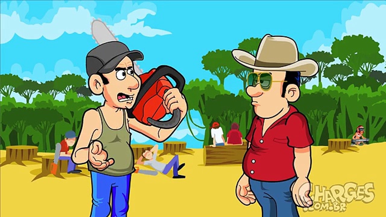 Seja carne, madeira ou papelão - no Brasil não tem crise - charge