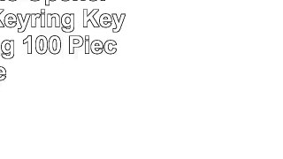 Swatom Hammer Shape Metal Bottle Opener Keychain Keyring Key Chain Ring 100 Piece