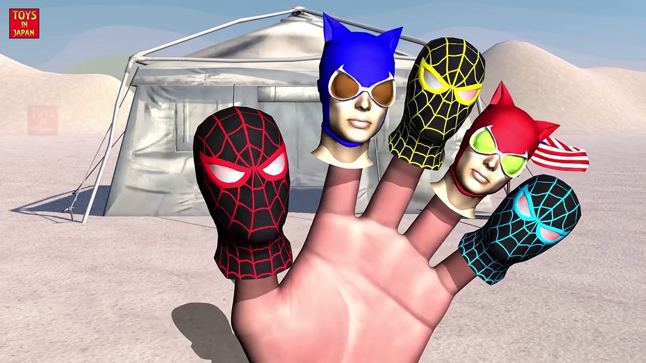 Dinosaur Gorilla Head Spiderman Hulk Finger Family Nursery Rhymes | Dinosaur Vs King Kong