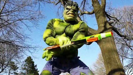 Incredible HULK vs ZOMBIE Horse Army IRL - Nerf War - Superhero Movie In Real Life - Marvel-V4Jhh