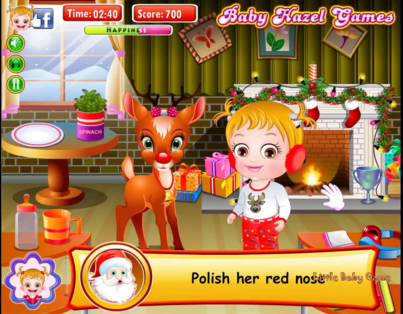 Baby Play & Care Santas Reindeer ❤ Baby Hazel Reindeer Surprise Cartoon Game for Baby