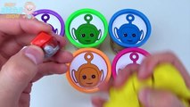 Teletubbies PLAY DOH Cups Rainbow Learn Colors Surprise Toys Peppa Pig Inside Out Angry Bi