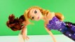 Frozen Anna Elsa Barbie get Crazy Makeovers from Ariel at Rapunzels Hair Salon DisneyToysF