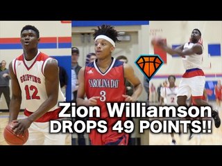 Zion Williamson DROPS 49 POINTS & a Nasty Windmill!! | 2019 Raishaun Brown Has 22 For Carolina Day