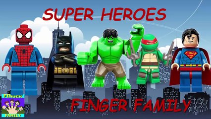 Finger Family Songs LEGO Finger Family HULK Spiderman Batman Superman Iron man KIDS Nurser