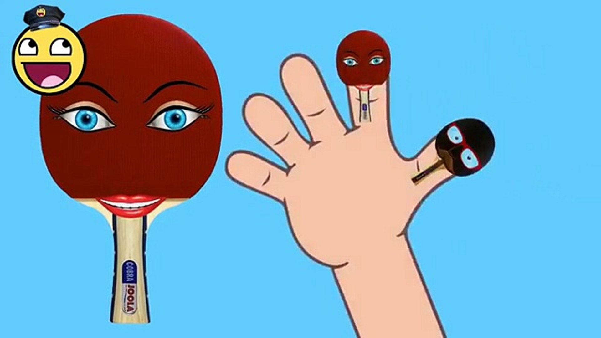 ⁣English Songs | Crazy Table Tennis Finger Family | Dance Songs for Children