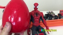 Spiderman Rescue Cars Lightning Mcqueen Mater From Venom Trap Evil Robot Disney Tsum Egg S