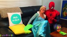 Spiderman & Pink Spidergirl vs Cruella! w/ Frozen Elsa & Anna, Ariel Mermaid, Joker, Super
