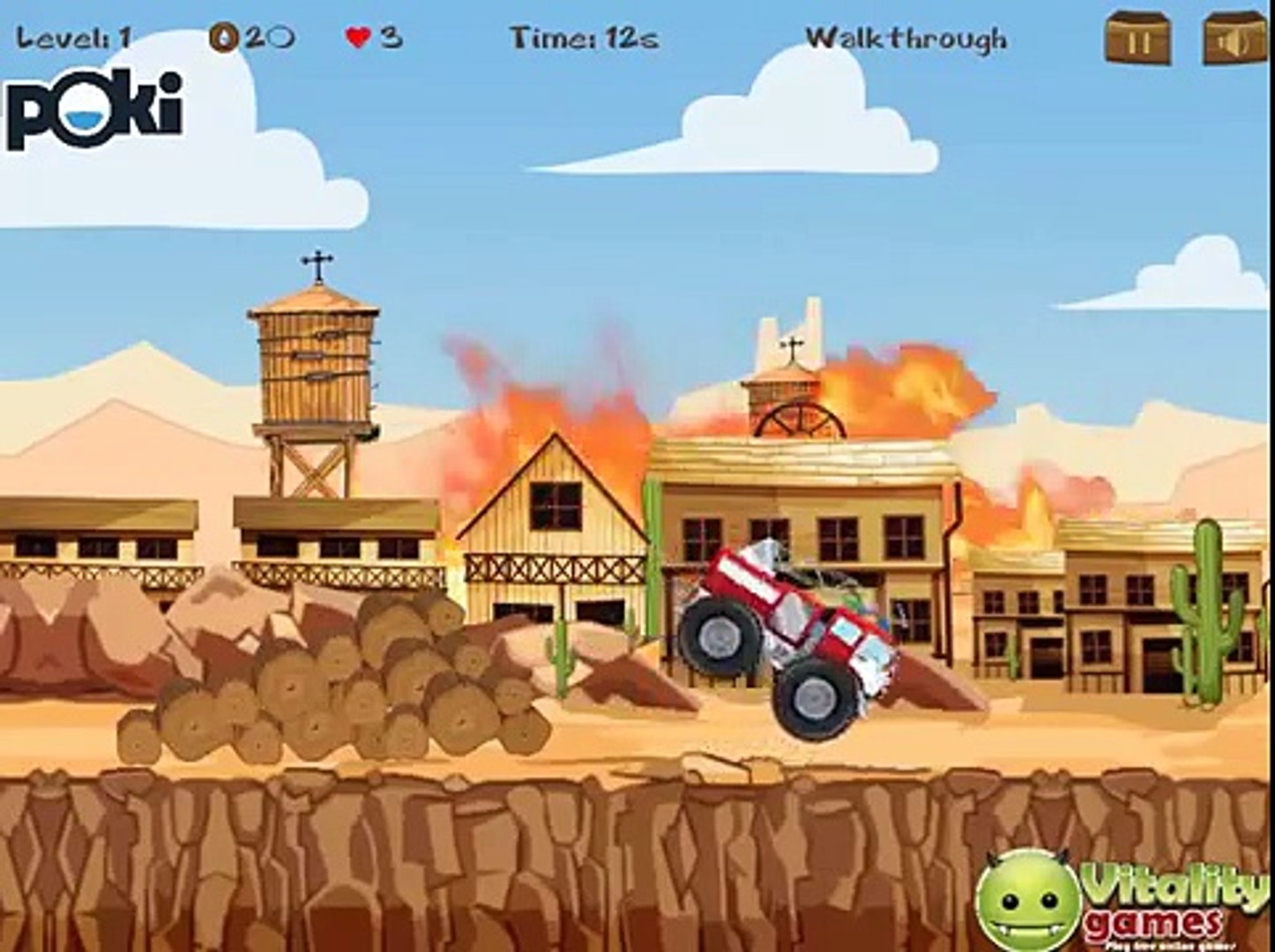 Fireman Kids Western Game Play Kids Car Games