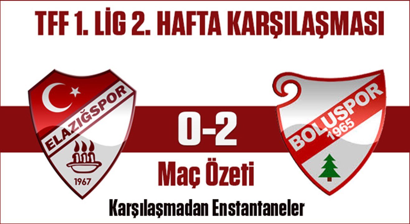 Elazığspor 0-2 Boluspor özet