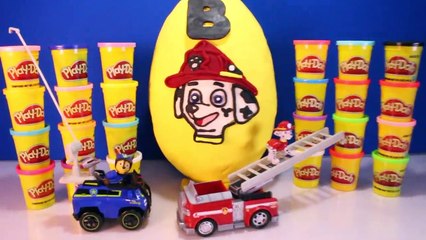 Paw Patrol Letter B GIANT EGG SURPRISE OPENING _ Learn ABCs _ Big Play-Doh Egg Toy Video Toypals.tv-dBIL