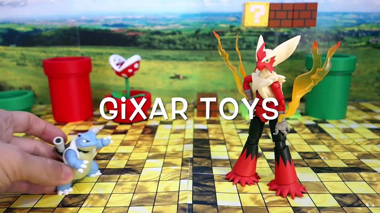 Pokemon Toys - Mega Blaziken S.H. Figuarts with Blastoise and Friends-_FJxUd9