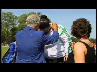Athletics - women's discus throw F57/58 Medal Ceremony - 2013 IPC Athletics World C...