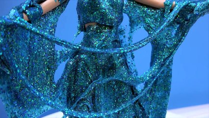 SLIME CLAY DRESSES DIY How To Make Frozen Elsa Slime Dress Rouge
