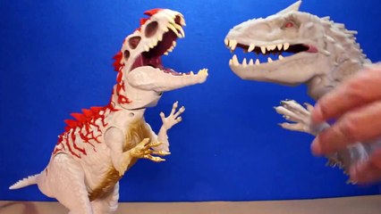 Jurassic World INDOMINUS REX Toy Dinosaurs Hybrid Rampage & Armor I-REX Dinosaur Toys Review-D8bmp9