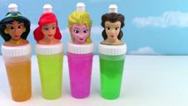 Disney Princess SLIME Surprise Toys Slime Clay Ice Cream Popsicle Molds Frozen Elsa Rainbow Colors-gJ