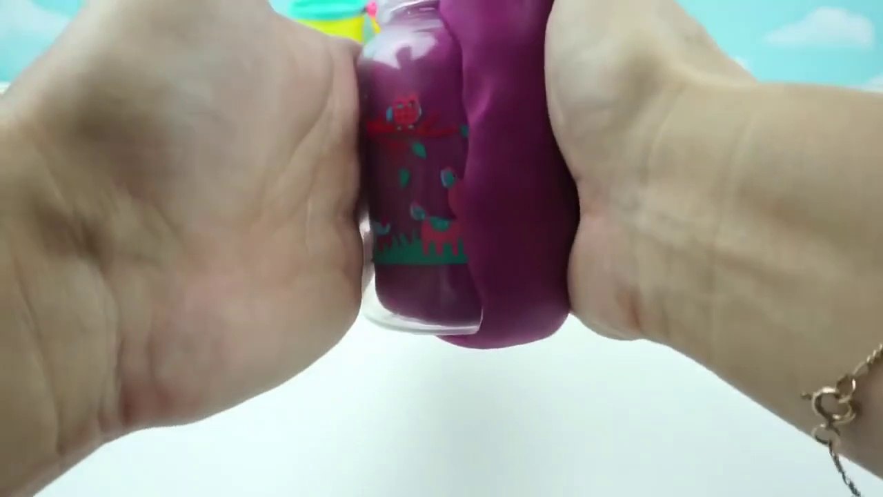 Learn Colors Play Doh Baby Bottle Fun and Creative Beehive Slime Surprise Toys-ULbKR