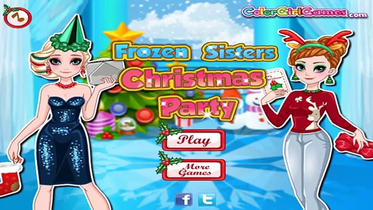 #Elsa Permainan Beku suster Natal Play Frozen Games Sisters Christmas