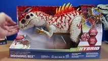 Jurassic World INDOMINUS REX Toy Dinosaurs Hybrid Rampage & Armor I-REX Dinosaur Toys Review-D