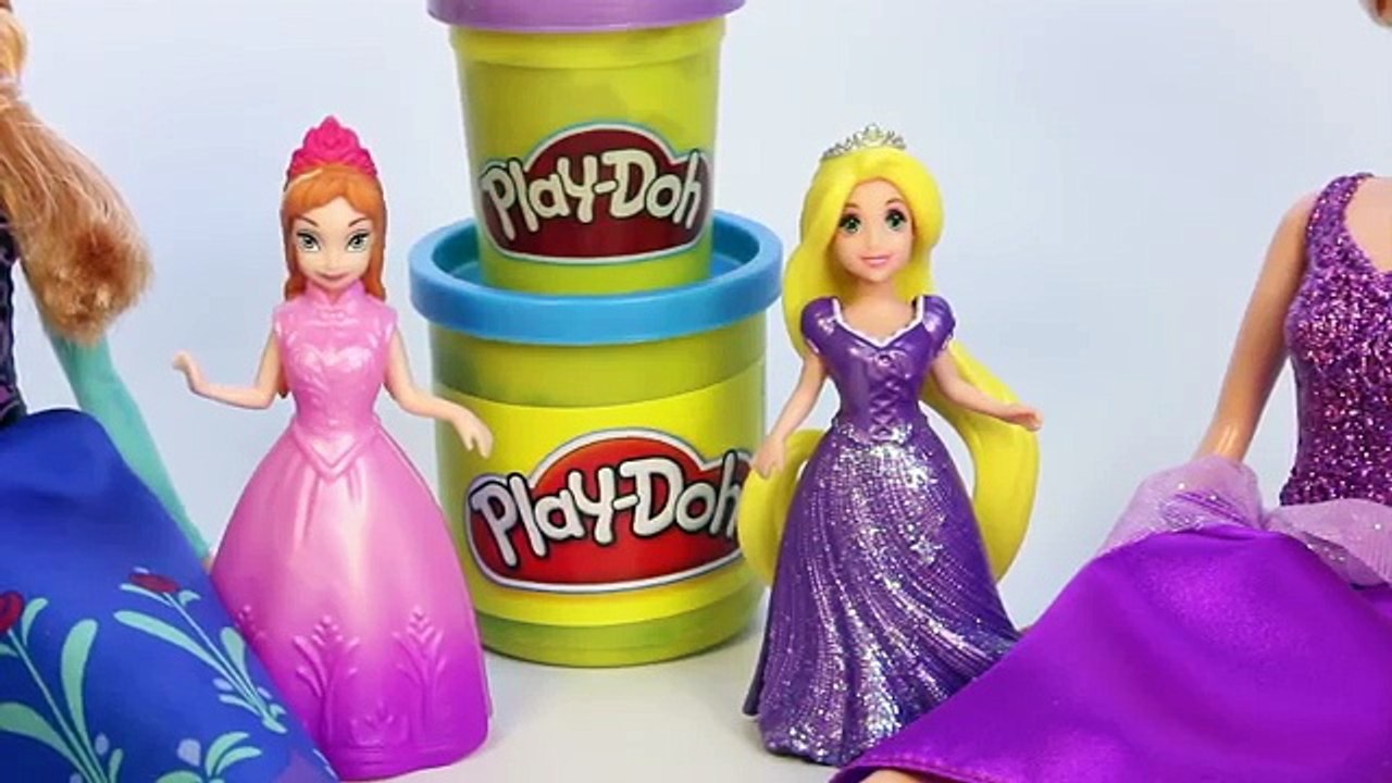 Play Doh Disney Princess Anna Elsa Frozen Rapunzel Wedding Dress