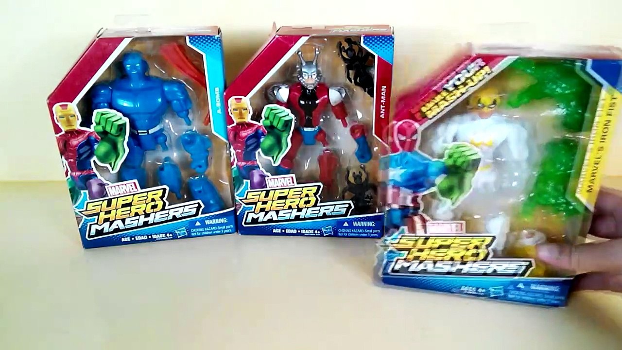 Marvel super heroes mashers - Marvel Iron Fist, A Bomb, Ant Man, Hasbro Toys #SurpriseEggs4k-kmKBGJh