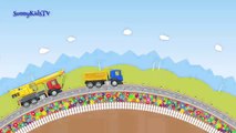 Trucks for kids. Crane Truck. Surprise Eggs. Learn Sweets, Candies. Video for children.-muvrM