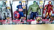 Superhero Marvel - Titan hero Tech -  Hulk vs Iron Man, Ultron, Captain America #SurpriseEggs4k-Ltc