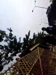 College girl comes to meet at bus stand