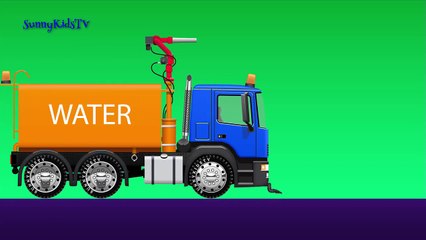 Trucks for kids. Water Truck. Chocolate Eggs. Learn Colors. Cartoon for children.-h9
