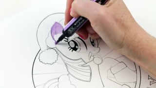 My Little Pony Twilight Sparkle HAPPY HOLIDAYS Speed Coloring Book Page with Markers-okP7u