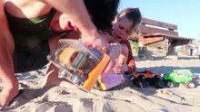 MONSTER TRUCKS Racing in a DUMP TRUCK!!-4AUV