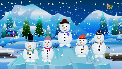 5 Little Snowmen Standing in a Row | Snowman Songs for Children | Lyric Video | The Kiboom