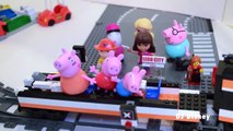 High Speed Lego Train Crash & Horizon Express Dora Alana Peppa Pig Family Caillou Toy Revi
