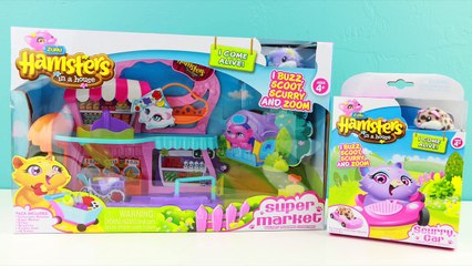 NEW Hamsters in a House Zuru Toys Unboxing! Supermarket and Scurry Car!-_uJi4e