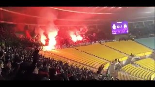 Austria Wien - Rapid Wien Clash and pyro at Ernst Happel