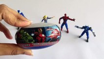 GIANT AVENGERS Surprise Eggs Compilation Play Doh - Marvel Spiderman Hulk Ironman Thor Toys-w6T00d