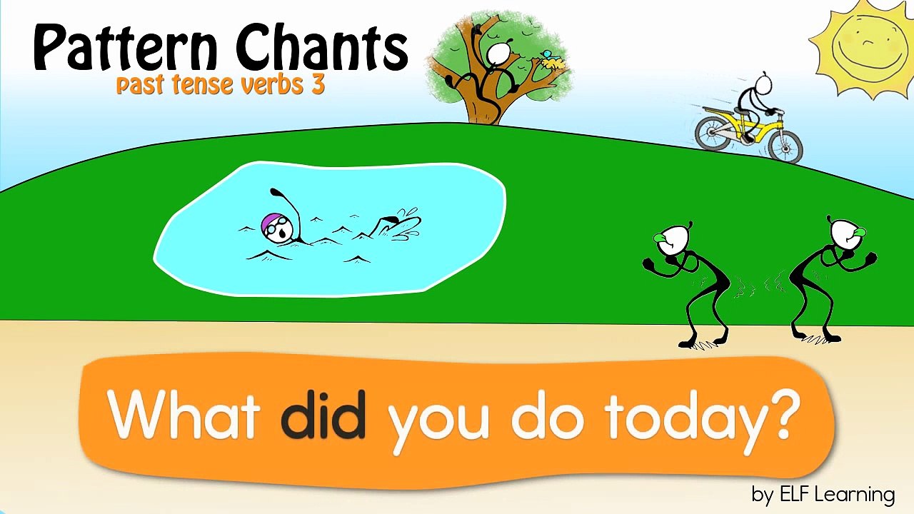 Learn Past Tense Verbs 3 - Patterns Chants By ELF Learning - ELF Kids Videos-n1VB