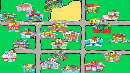 My Town Phrases (#2) - City Vocabulary - Places For Kids - Know Your City-yzfMUr