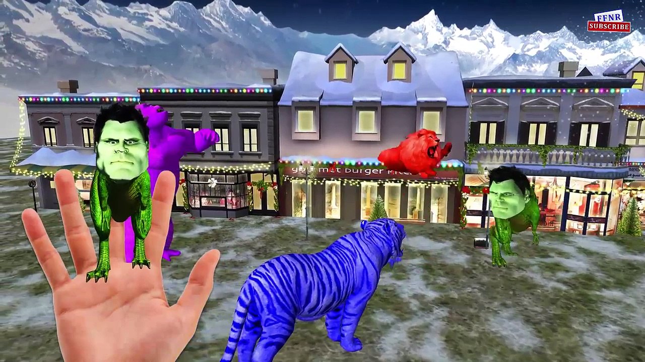 Spiderman horse Captain america Hulk ironman Batman Finger family Rhymes for kIds 3d anima