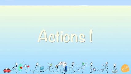 Learn Verbs #2 - Verb Chant - Action Verbs Phrases 2 - ELF Learning-C