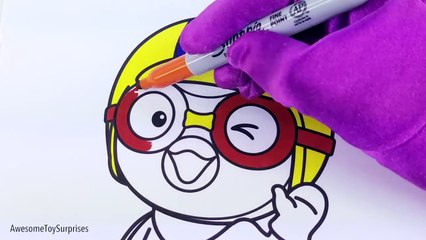 Crong Coloring Page! Fun Pororo the Little Penguin Coloring Activity for Kids Toddlers Chi