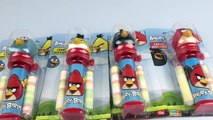 Angry Birds Candy Dispensers Bad Piggies Steal Candy and Slingshot by Red Bird with Chuck